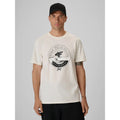 Men's regular printed T-shirt 4F 4FRSS26TTSHM4298-11S
