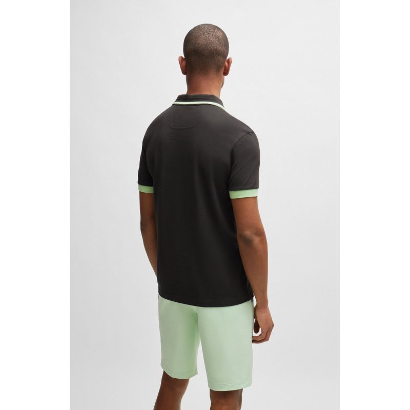 BOSS Paddy 1 Charcoal Regular Fit Men's Polo Shirt Black (50512995-016) Boss