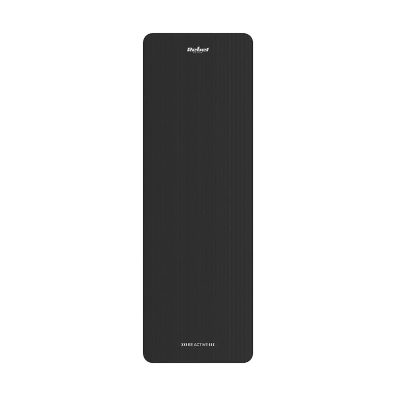REBEL ACTIVE GYMNASTIC MAT FOR YOGA, PILATES, FITNESS, 183X61CM, THICKNESS 6MM, TPE MATERIAL, BLACK RBA-3151-BK To be categorized Your Sports Performance