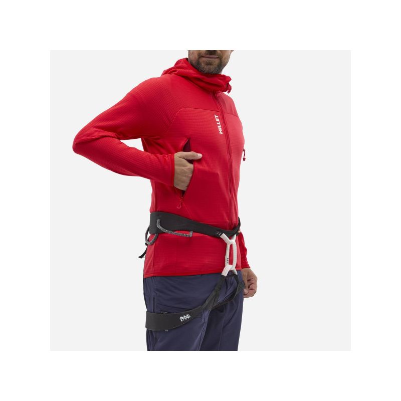 MILLET FUSION GRID HOODIE M red