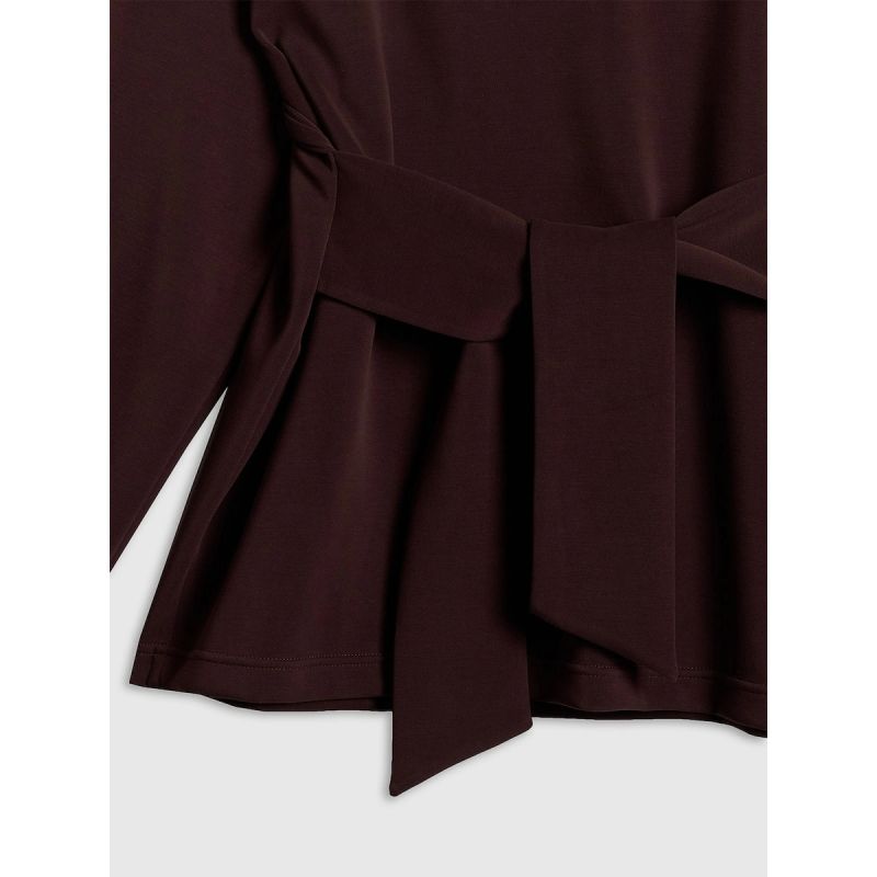 Women's regular sweatshirt with ties and modal 4F 4FRSS26TSWSF2784-80S