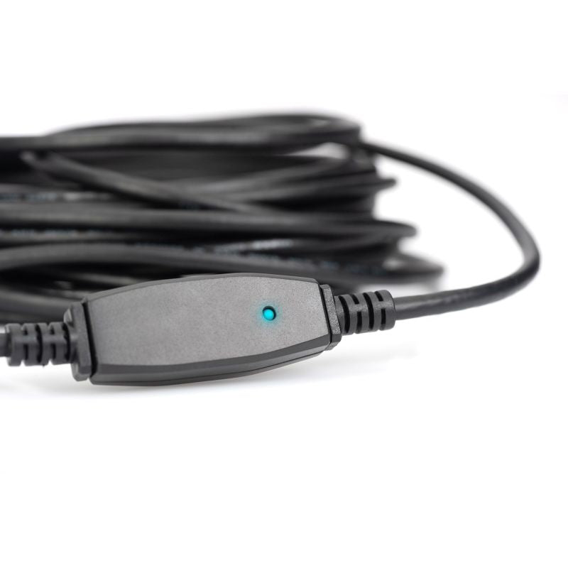 USB 3.0 SuperSpeed Extension Cable 15m Type USB A/USB AM/F Active Black 15m Kable i adaptery/Kable USB Your Sports Performance