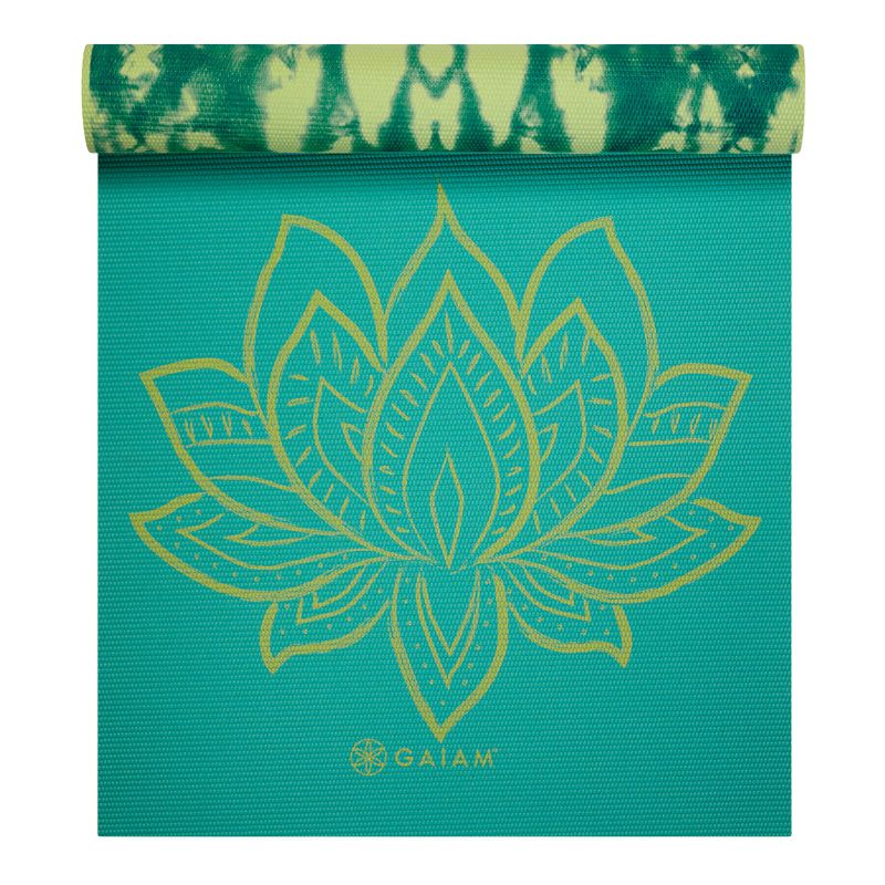 Double-sided Yoga Mat GAIAM Turquoise Lotus 6 MM 62344 Accessories/Training equipment Your Sports Performance