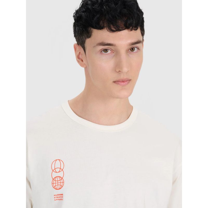 Men's oversized printed T-shirt 4F 4FRSS25TTSHM2652-11S *Kategoria tymczasowa Your Sports Performance