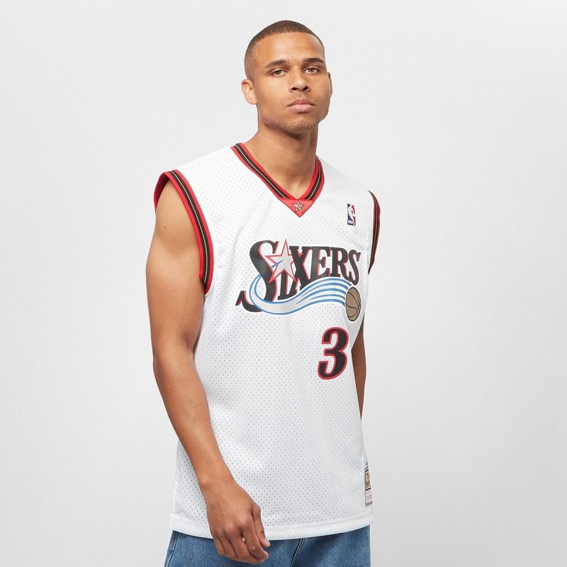 Mitchell &amp; Ness NBA Swingman Home Jersey 76ERS 00 Allen Iverson M SMJYGS18200-P76WHIT00AIV Clothing/Lifestyle/T-shirts/Mitchell & Ness Your Sports Performance