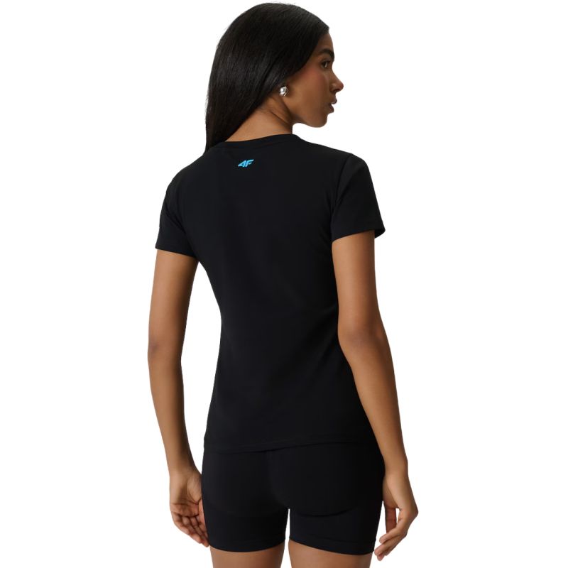 Women's T-shirt 4F F2717 deep black 4FWSS26TTSHF2717 20S