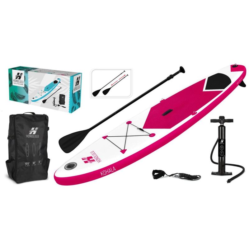 SUP BOARD SET 150KG INFLATABLE HONOLULU 320x76x15CM RED Accessories Your Sports Performance