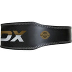4" GOLD LEATHER BODYBUILDING BELT FOR EXERCISES - RDX S RDX - Pozostałe Your Sports Performance