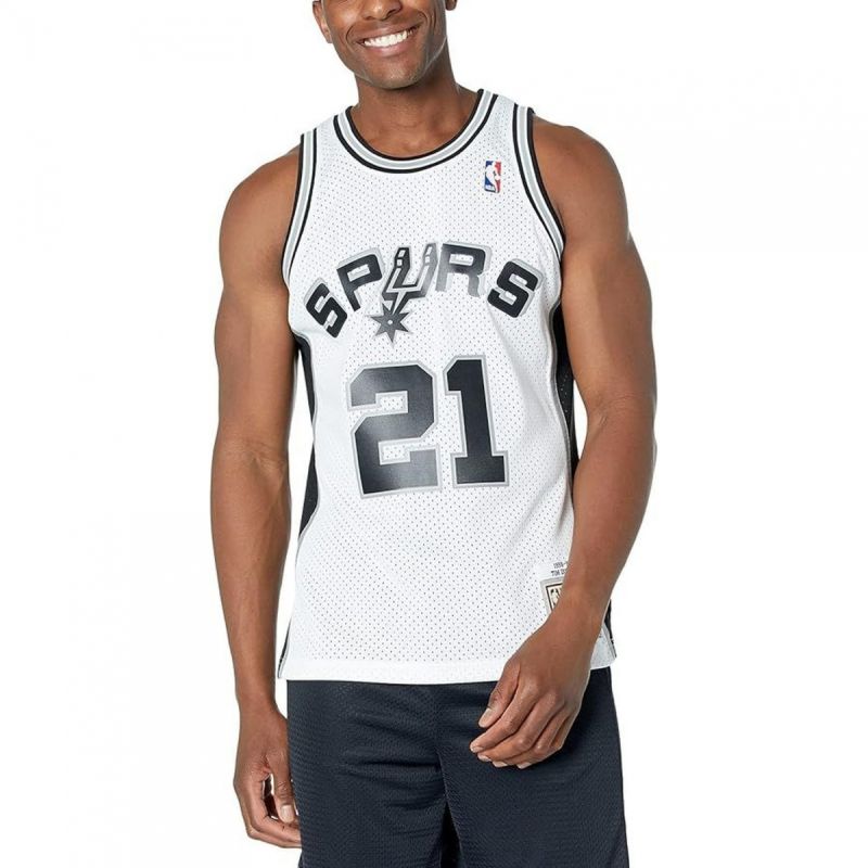 Mitchell & Ness Men's San Antonio Spurs NBA Swingman Jersey Duncan SMJYCP19247-SASWHIT98TDU In preparation Your Sports Performance