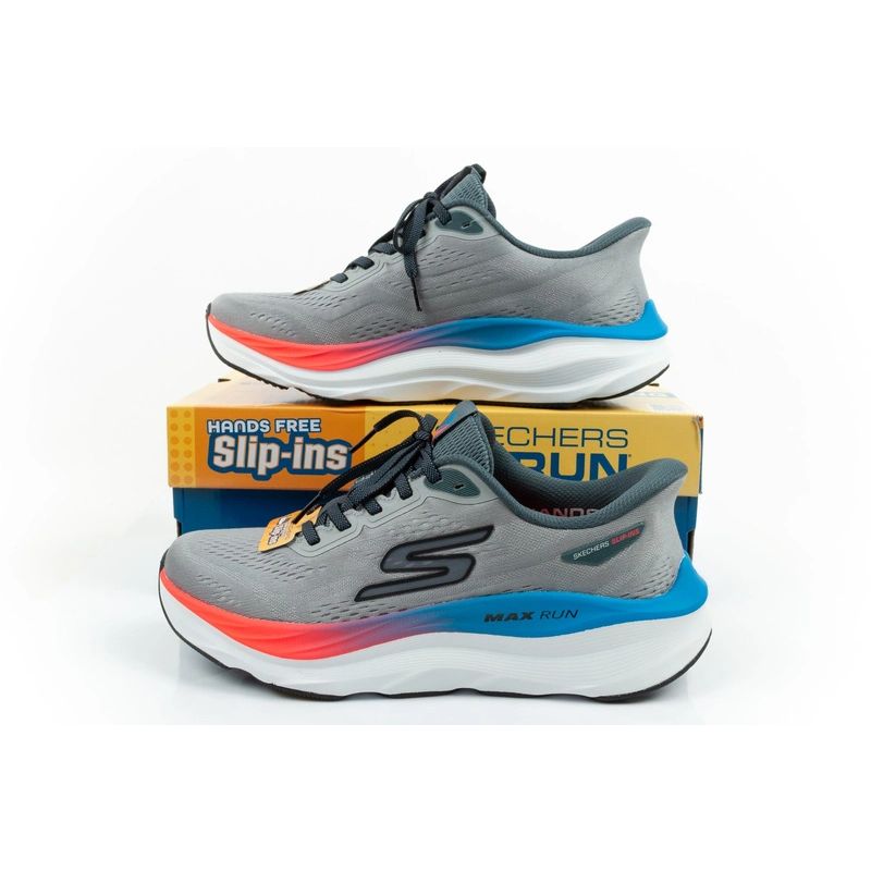 Skechers men's sports shoes sneakers Max Run gray SLIP-INS To be categorized Your Sports Performance