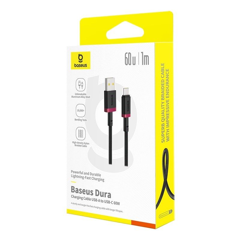 Baseus Dura USB-Type C Cable 60W 1m (Red-Black) In preparation Your Sports Performance