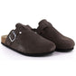 Women's brown leather closed-toe mules Vinceza 101332 Vinceza