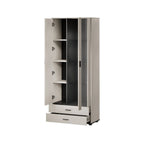 Display cabinet S6 SOHO 80x41x192 cashmere+black Bufety i witryny/Bufety i witryny na drewnianej podstawie Your Sports Performance
