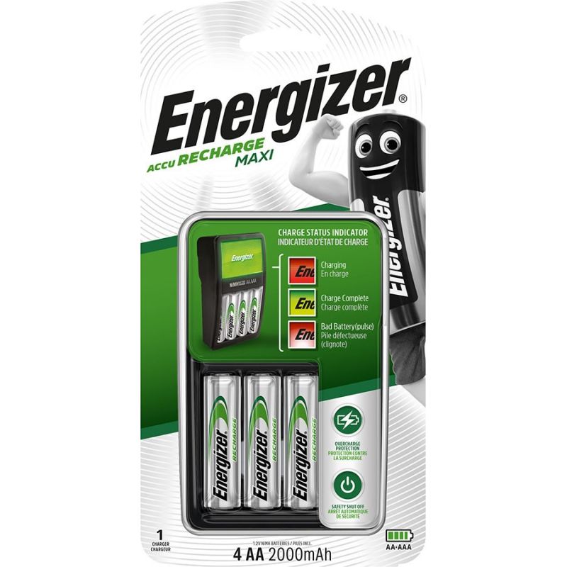 ENERGIZER CHARGER MAXI+4AA ACCU HR6 POW+ 2000mAh Baterie, akumulatorki i ładowarki/Ładowarki akumulatorowe (bez akumulatorków) Your Sports Performance