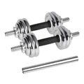REBEL ACTIVE ADJUSTABLE CHROME DUMBBELLS IN CASE WITH BAR, 15 KG SET To be categorized Your Sports Performance