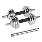 REBEL ACTIVE ADJUSTABLE CHROME DUMBBELLS IN CASE WITH BAR, 15 KG SET To be categorized Your Sports Performance