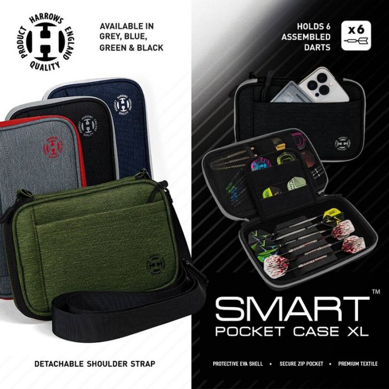Harrows Smart Case 6 XL SmartcaseXL grey/red dart case Accessories/Covers Your Sports Performance