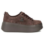 Women's brown leather platform shoes Filippo 6246