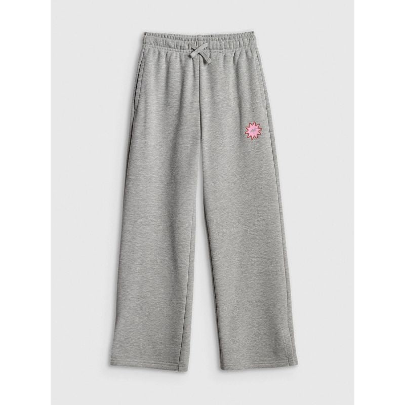 Girls’ Wide-Leg Sweatpants 4F 4FJRSS26TTROF1870-25M