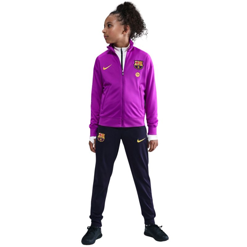 Nike FC Barcelona Strike Kids Tracksuit Purple and Black HJ8027 552