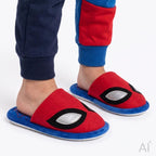 Cerda Spider-Man Plush Slippers for Boys, Soft Indoor Slippers