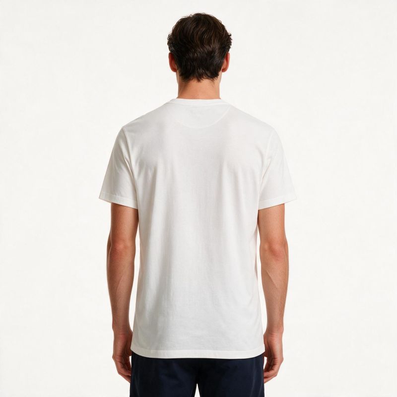 Paul&Shark Men's Cotton T-shirt White and Gold 99311007-10E - Classic Cut, Logo