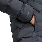 Men's adidas Helionic Climawarm Stretch Hooded Down Jacket Black JN2114 To be categorized Your Sports Performance