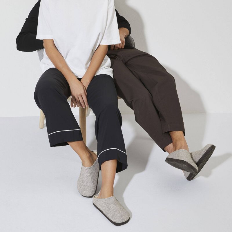 Birkenstock Zermatt Light Gray Wool Felt Insulated Men's/Women's Slippers Regular Wide (1015092) In preparation Your Sports Performance