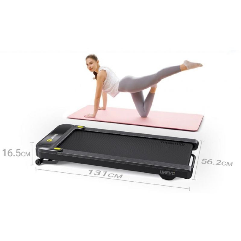 Urevo Spacewalk 3S treadmill + TUCKANO electrically adjustable desk, black In preparation Your Sports Performance