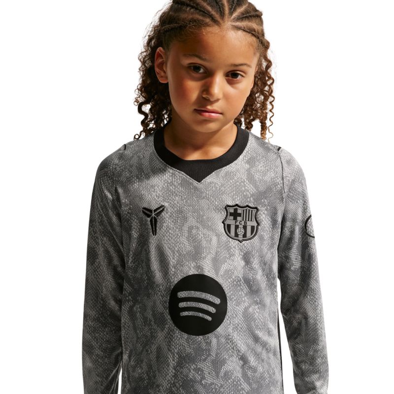 Nike FC Barcelona 2026/27 Stadium Away Kids' Goalkeeper Jersey Gray IO8337 013