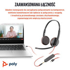 POLY Blackwire 3225 USB-C Stereo Headset + 3.5mm Plug + USB-C/A Adapter (Multi-Pack) Akcesoria GSM/Słuchawki przewodowe Your Sports Performance