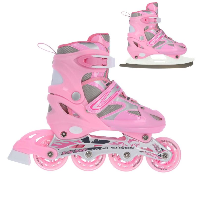Nils Extreme 2in1 Pink inline skates, sizes 39-42 NH18366 A