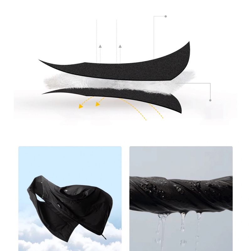 Rockbros MJ012 thermal vest size XXL - black Rockbros