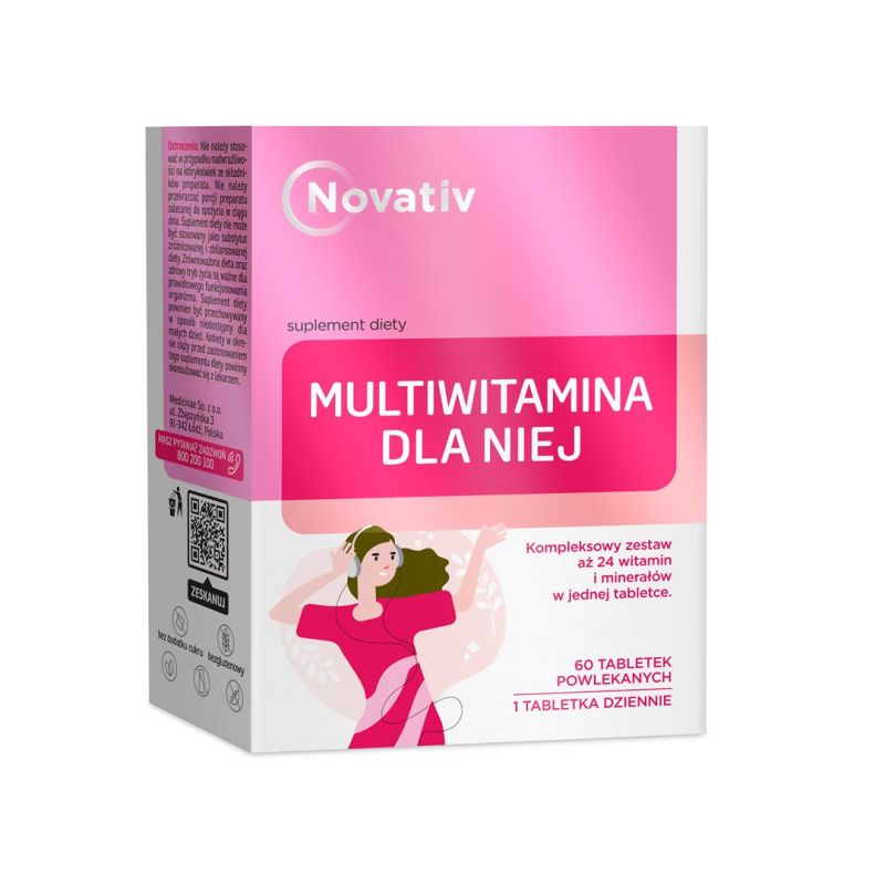 Novativ Multivitamin for Her, 60 coated tablets Import z Action/Odżywki i suplementy/Suplementy diety Your Sports Performance