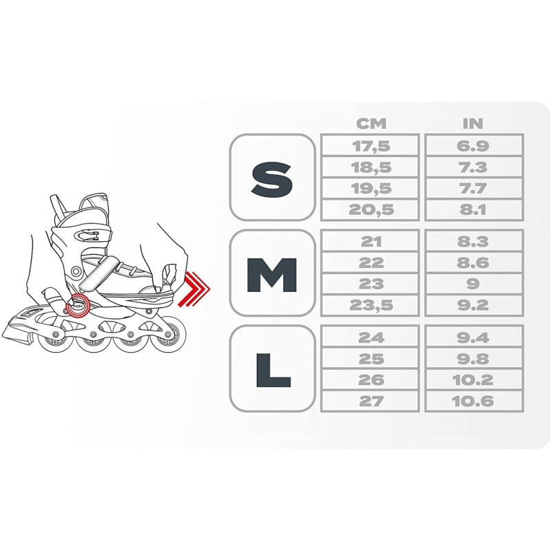 Meteor 4in1 Cream M 34-37 10142 roller skates Accessories/Skating/Rolki Meteor Your Sports Performance
