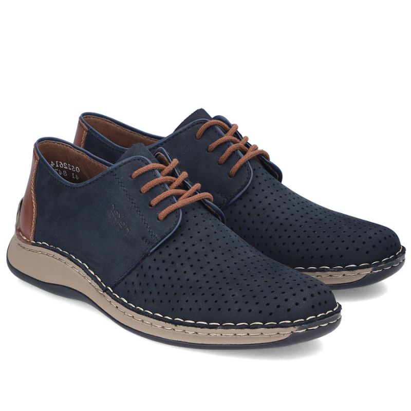 Rieker 05226-14 navy blue openwork leather shoes To be categorized Your Sports Performance