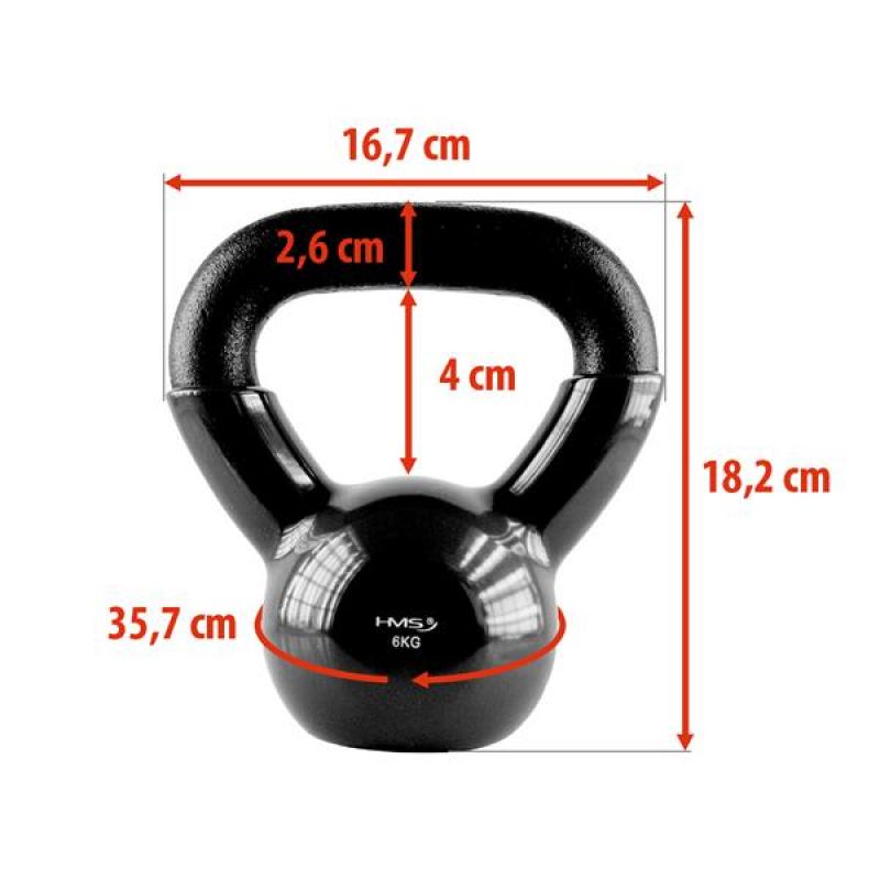 Kettlebell cast iron Black HMS KNV06 6kg Accessories/Training equipment Your Sports Performance