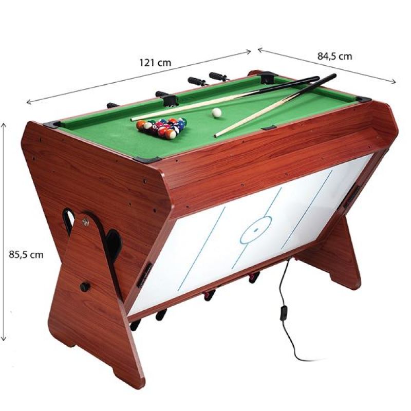 SDG Set 3-in-1 game table: billiards, table football, air hockey