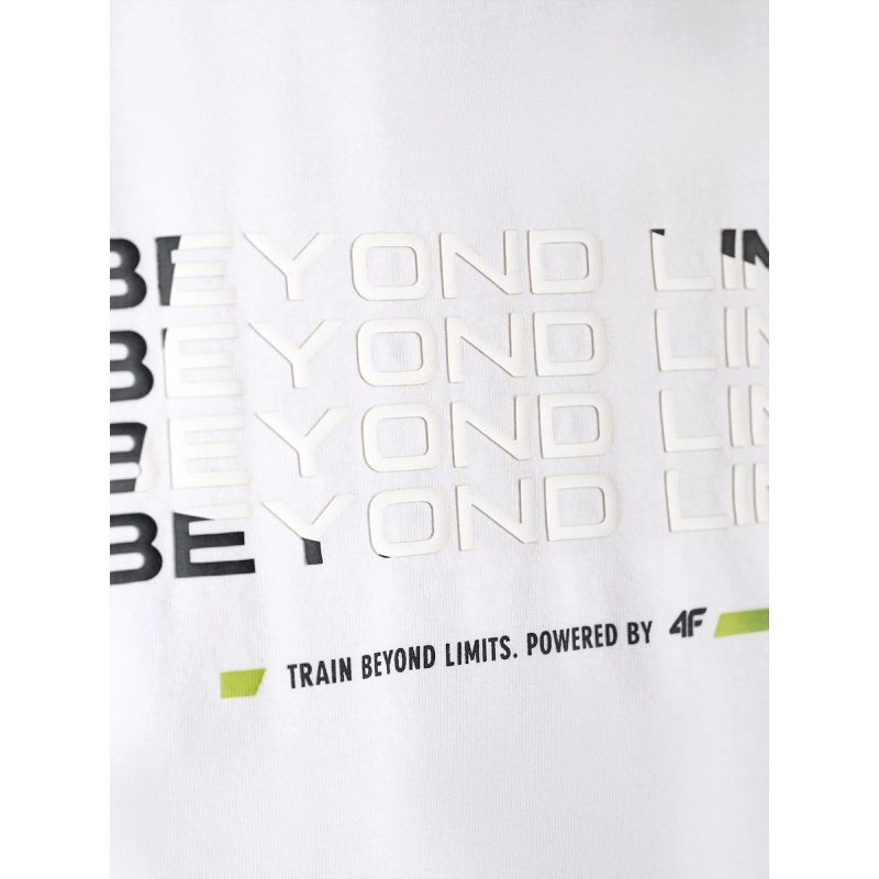 Men's slim T-shirt with print 4F 4FRAW26TTSHM4666-10S