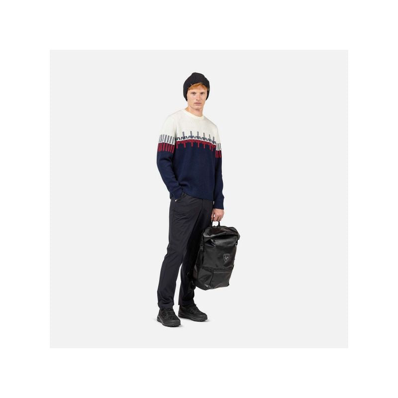 ROSSIGNOL PATTERNED CN SWEATER navy blue