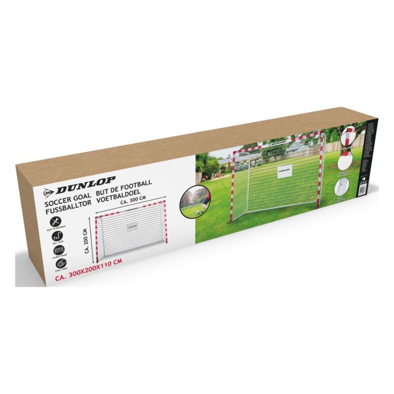 Football goal with net 300x200x110 cm Allround Dunlop - 0666 Odzież/Odzież na co dzień Your Sports Performance