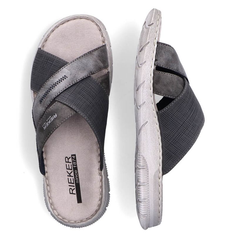 Comfortable Rieker M RKR581 gray flip-flops Footwear/Lifestyle/Rieker Your Sports Performance