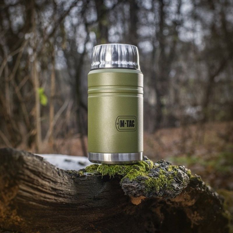 M-TAC Olive stainless steel lunch thermos with spoon, capacity 750 ml. AGD - Produkty/Termosy i kubki termiczne Your Sports Performance