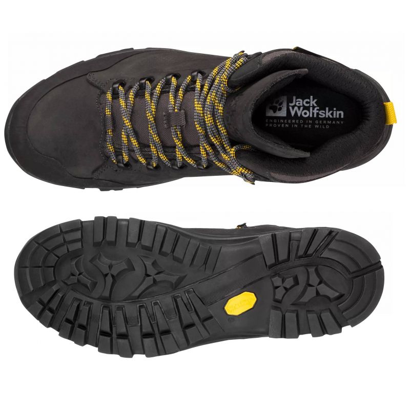 Jack Wolfskin REBELLION TEXAPORE MID M phantom / burly yellow XT men's hiking boots (4051171_6357) In preparation Your Sports Performance