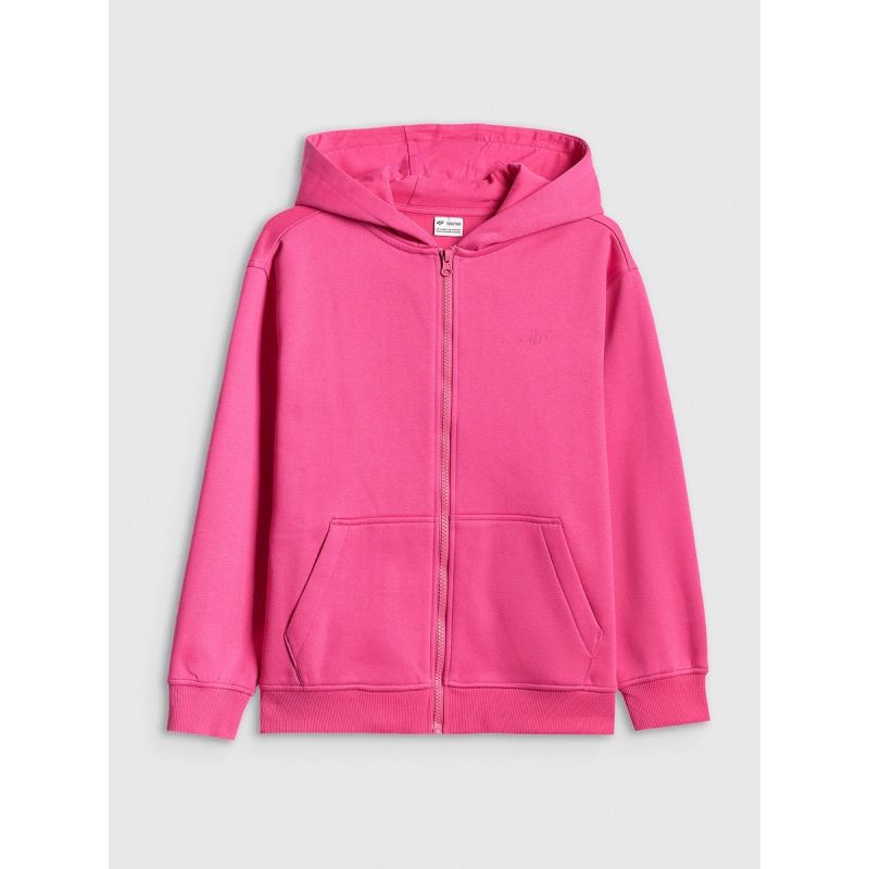 Girls' loose sweatshirt with hood 4F 4FJRSS26TSWSF2715-54S 4f