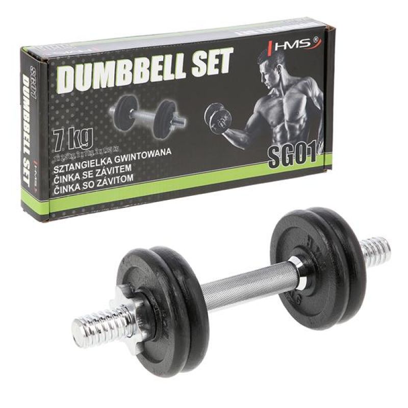 HMS SG01 threaded dumbbell 7 kg Accessories/Training equipment Your Sports Performance