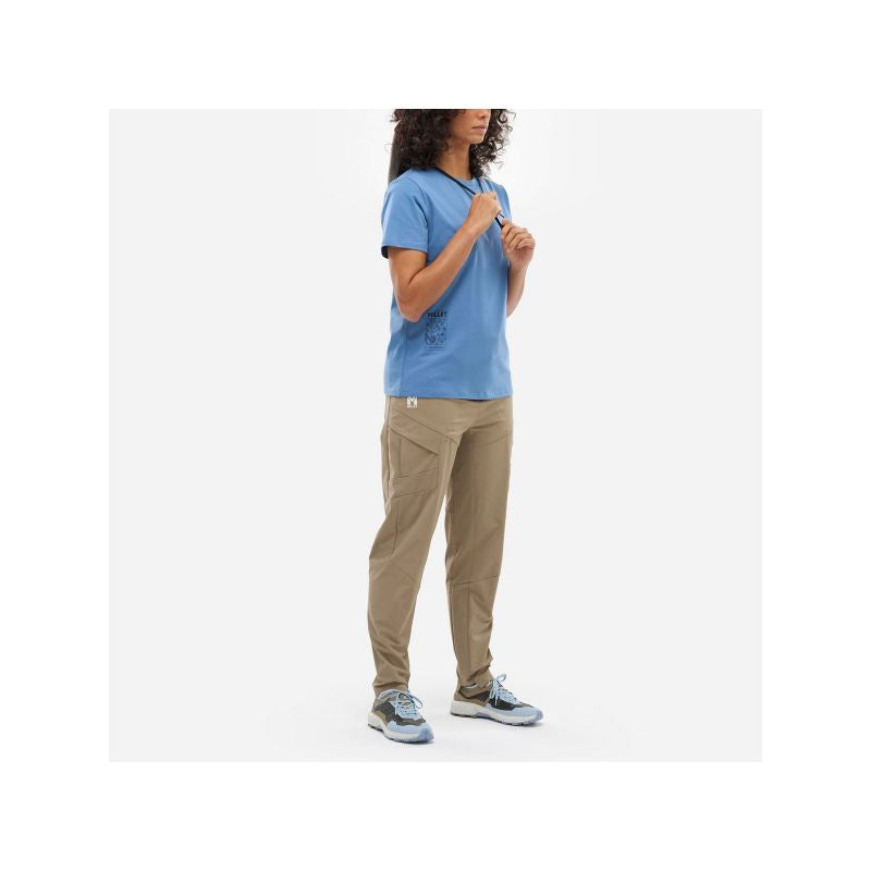 MILLET Chamonix Flower Ts Ss W Women's T-shirt Blue