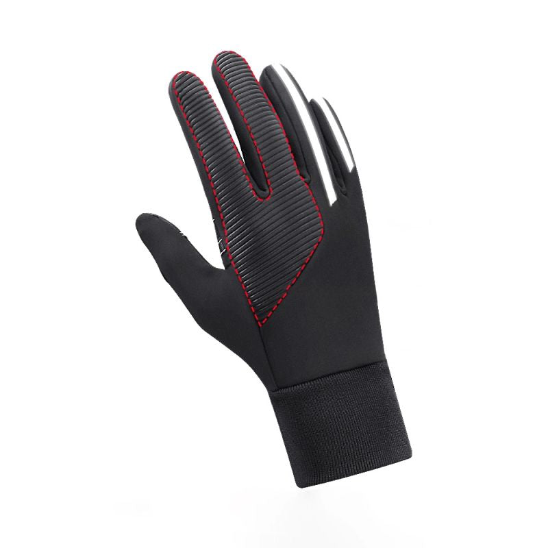 Insulated, anti-slip sports phone gloves (size XL) - black Hurtel