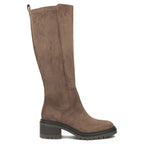 Women’s Taupe Suede Block-Heel Boots Filippo DKZ8310