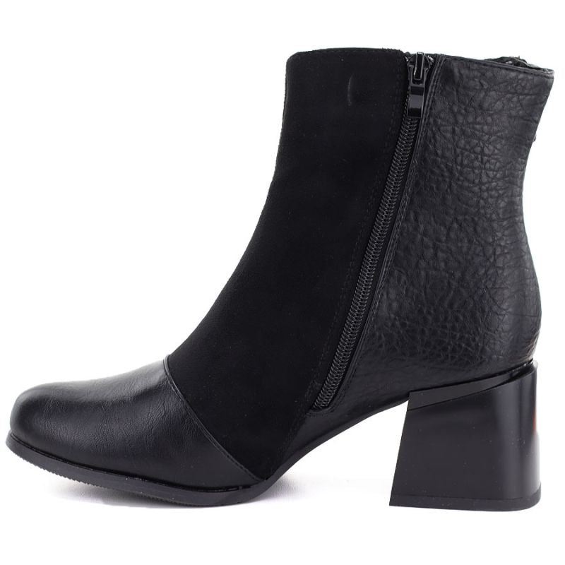 Women's insulated ankle boots with a block heel, black M.Daszyński SA269-5